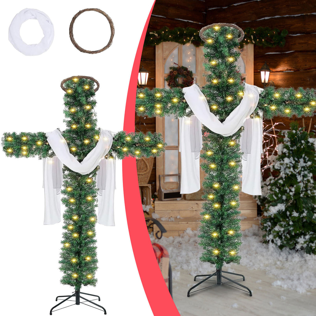 cross-shaped Easter Christmas tree